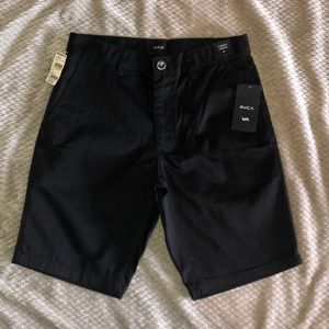 Mens RVCA the week-end chino black shorts